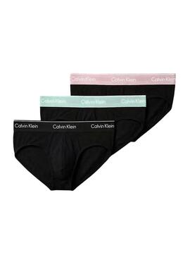Pack cuecas Calvin Klein Jeans slips preto para homem