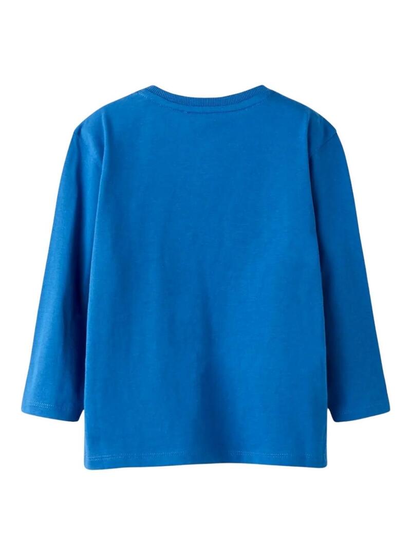 Camiseta Name It sport 86 azul para menino.