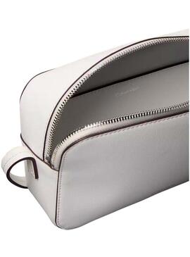 Bolsa Calvin Klein Jeans Foil Logo branca para mulher