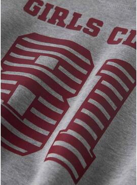 Moletom Name It Girls Club cinza para menina