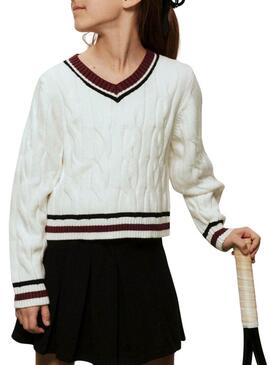 Nome Jersey Name It trançado branco para menina