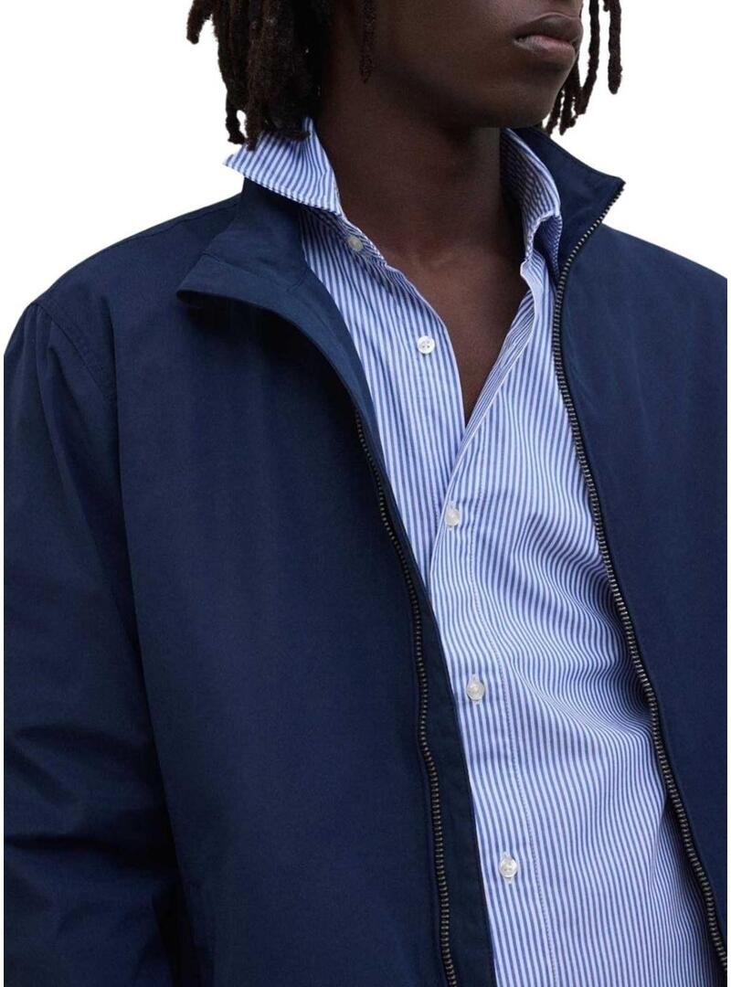 Jaqueta Ecoalf Pikes azul marinho para homem.