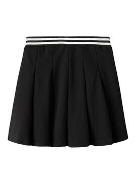 Saia Name It preta de voo com cintura elástica para menina.