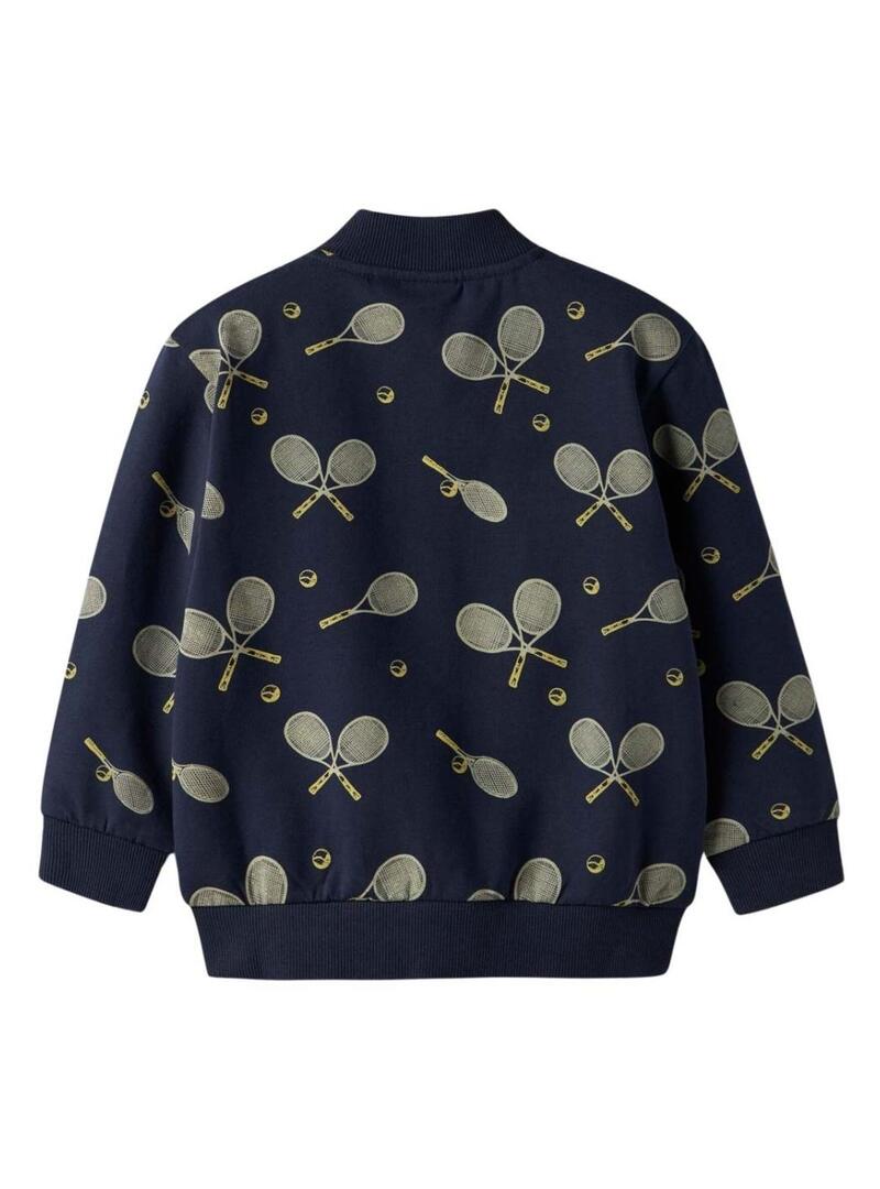 Casaco Name It raquetes de ténis azul marinho para criança.