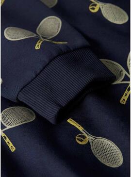 Casaco Name It raquetes de ténis azul marinho para criança.