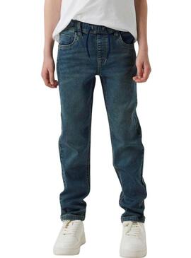 Calça Name It azul escuro para menino.