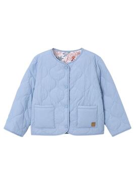 Jaqueta reversível acolchoada azul Mayoral para menina