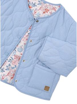 Jaqueta reversível acolchoada azul Mayoral para menina