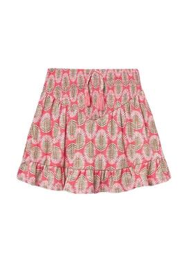 Saia estampada coral Mayoral para menina.