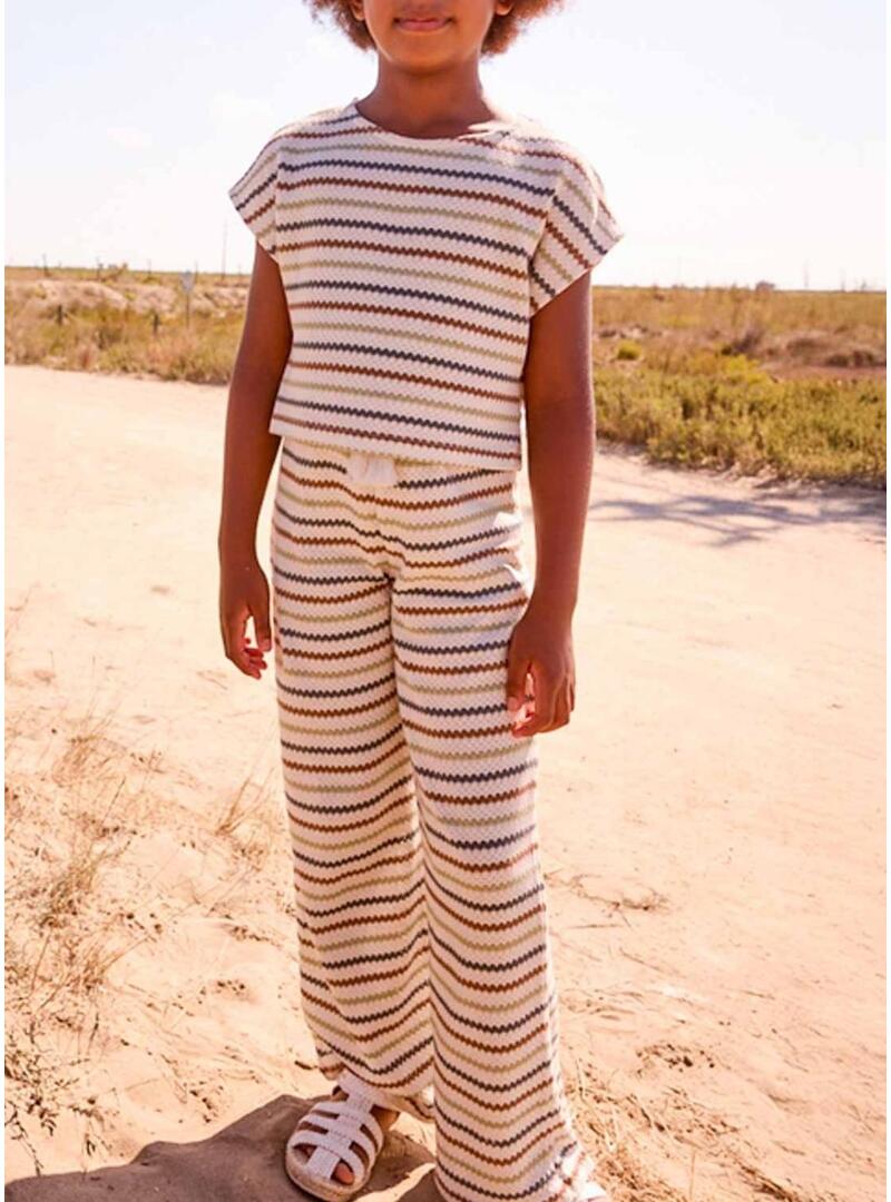 Calças listradas estampadas da Mayoral para menina.