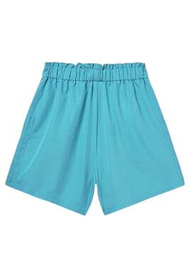 Calça Mayoral fluída turquesa para menina.