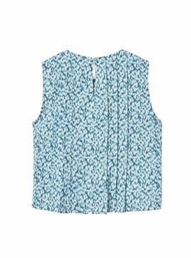 Top estampado azul para menina da marca Mayoral.