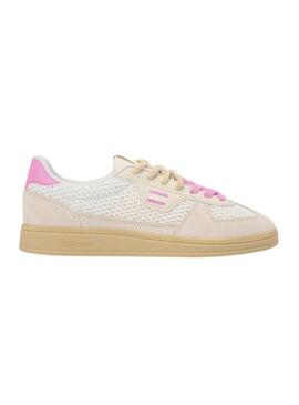 Sapatilhas Tommy Jeans The Greenwich Edge Knit bege e rosa para mulher