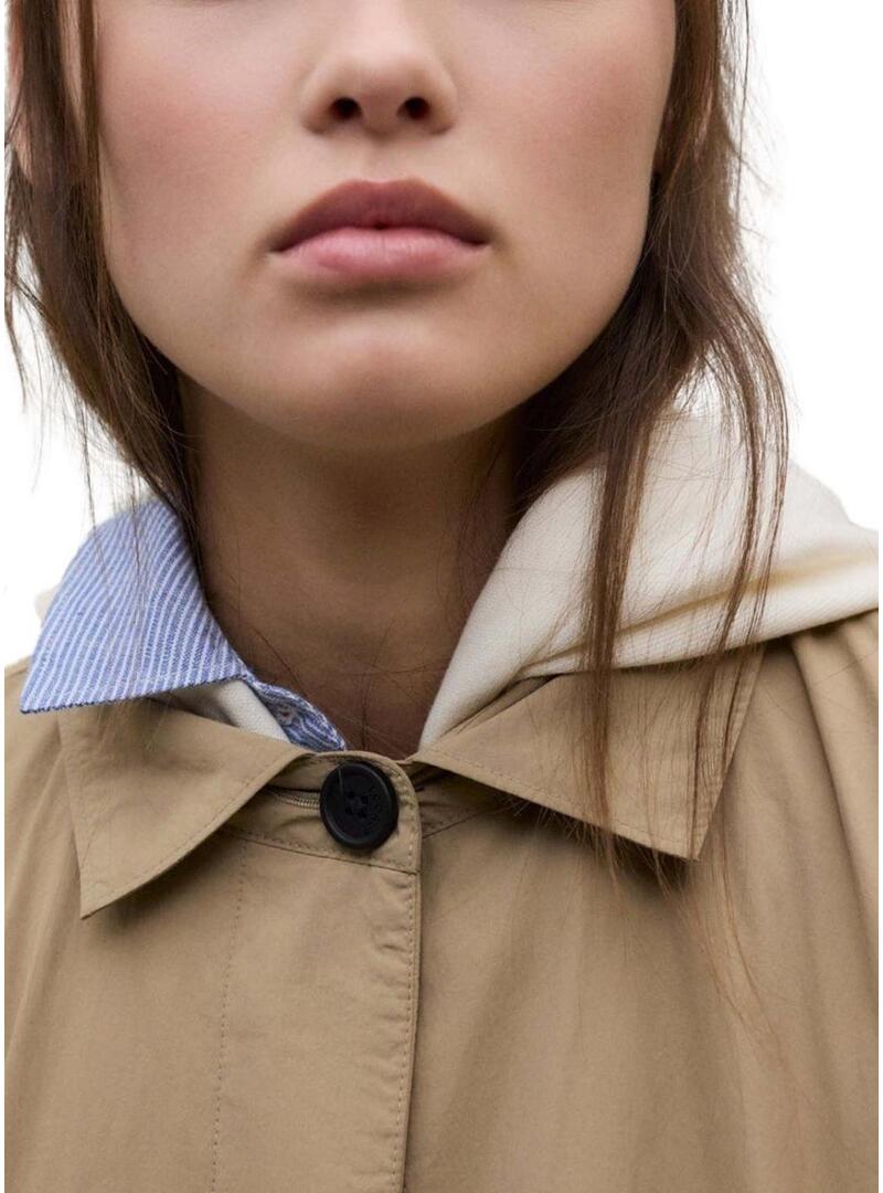 Trench coat Ecoalf Packable Verne em tostado para mulher.