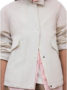 Casaco Ecoalf Major bege para mulher