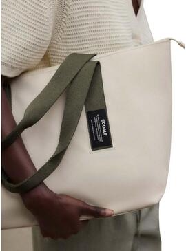 Bolsa Ecoalf Areny Média bege para mulher