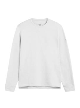 Camiseta Ecoalf manga longa Sustano branca para homem.