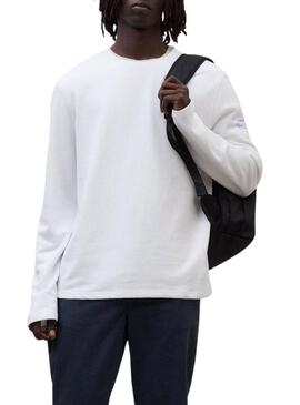 Camiseta Ecoalf manga longa Sustano branca para homem.