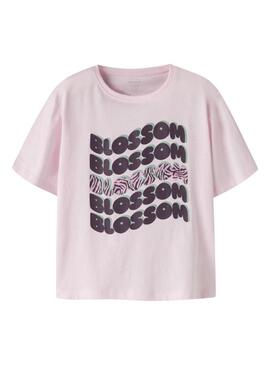 Camiseta Name It Benna estampado Blossom rosa claro para menina