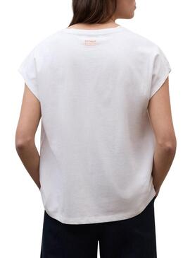 Camiseta Ecoalf Namur branca para mulher.