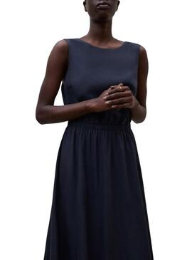 Vestido Ecoalf Vittoria azul marino para mulher