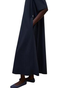 Vestido Ecoalf Martina azul marinho para mulher