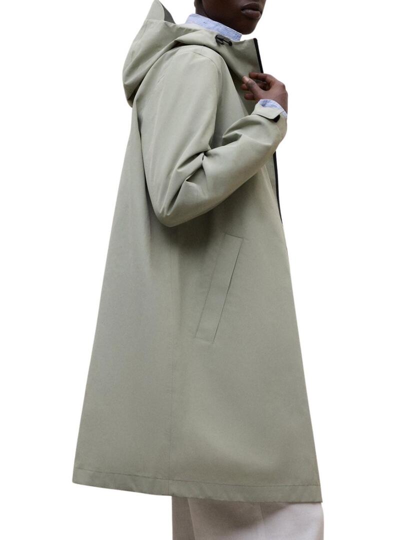 Capa de chuva Ecoalf Neve verde para mulher.