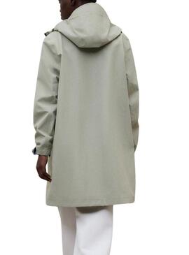 Capa de chuva Ecoalf Neve verde para mulher.