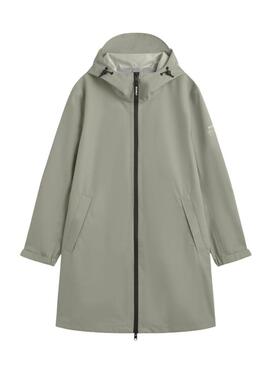 Capa de chuva Ecoalf Neve verde para mulher.