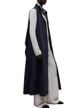 Vestido Ecoalf Chiara azul marinho para mulher