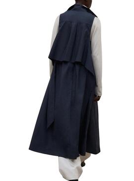 Vestido Ecoalf Chiara azul marinho para mulher