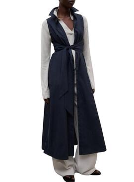 Vestido Ecoalf Chiara azul marinho para mulher