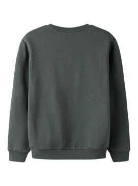 Moletom Name It girl power verde escuro para menina.