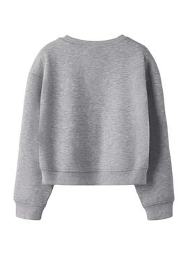 Moletom Name It Lucky cinza para menina