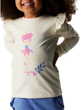 Camiseta Name It fada bege claro para menina.