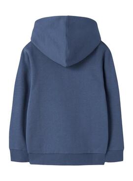 Moletom Name It com capuz caveira azul para criança.
