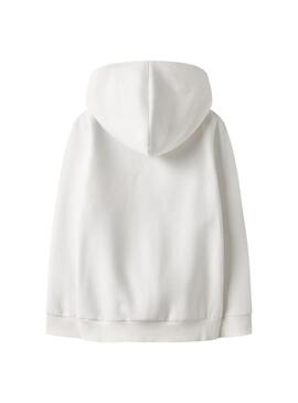 Moletom Name It com capuz caveira cru para menino.