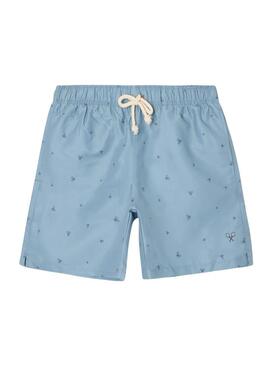 Calção de banho Silbon raquetas azul claro para homem.