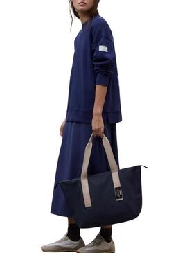 Camisola Ecoalf Storm azul para mulher.