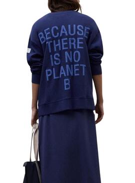 Camisola Ecoalf Storm azul para mulher.