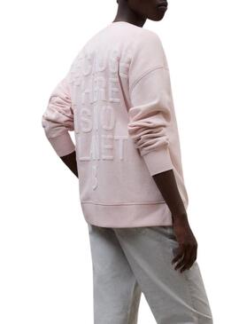 Moletom Ecoalf Storm rosa para mulher.