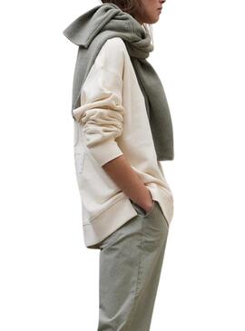 Moletom Ecoalf Storm bege para mulher