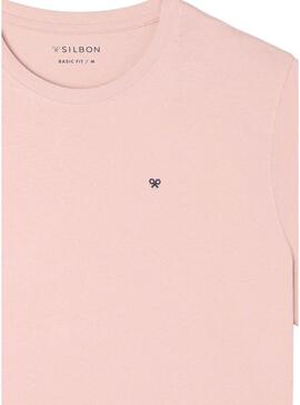 Camisa básica rosa para hombre Silbon.