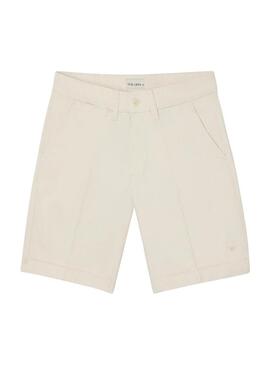 Bermudas clássicas bege da marca Silbon para homem.