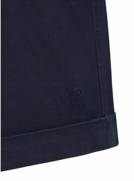 Bermudas clássicas azul marinho da Silbon para homem.