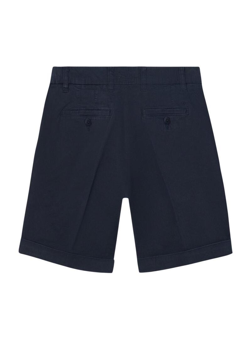 Bermudas clássicas azul marinho da Silbon para homem.