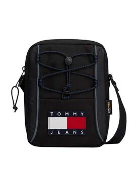 Mala Tommy Jeans Archive Reporter preto para homem.