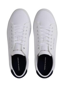 Sapatilhas Tommy Hilfiger Vulc branco para homem.