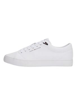 Sapatilhas Tommy Hilfiger Vulc Core branco para homem.