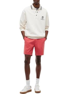 Sapatilhas Tommy Hilfiger Court branco e marrom para homem